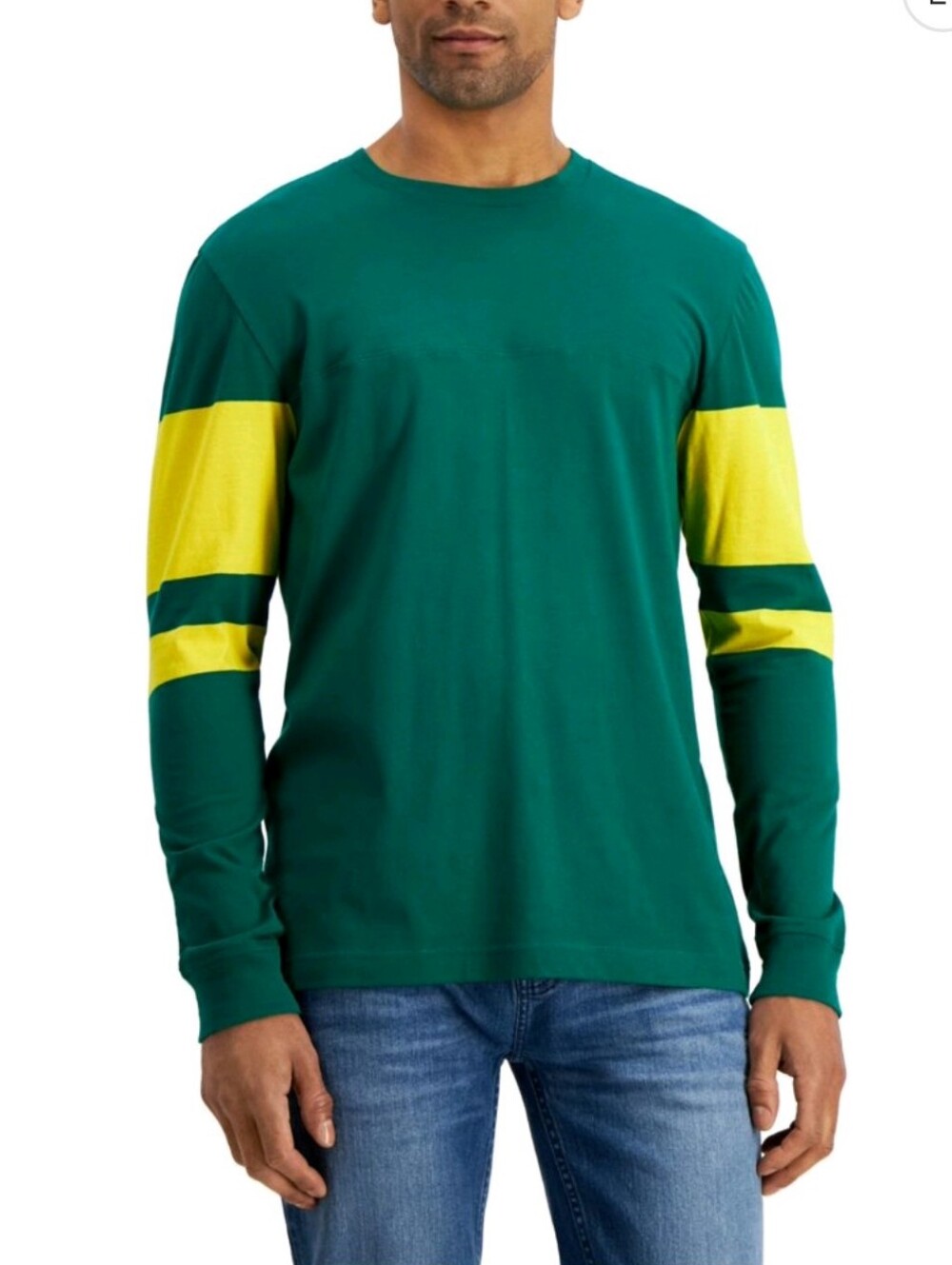 Club Room Mens Green Football Jersey Tee T-Shirt Top XXL NWT